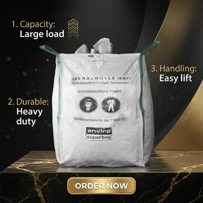 Industrial Grade PP FIBC Jumbo Bags 500-2000kg Safety