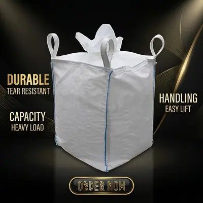 Industrial Grade PP FIBC Jumbo Bags Breathable Flat