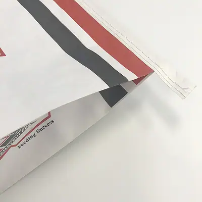 White Kraft Paper PP Side Gusset Bags with Transparent
